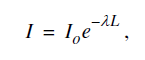 Light attenuation index equation i